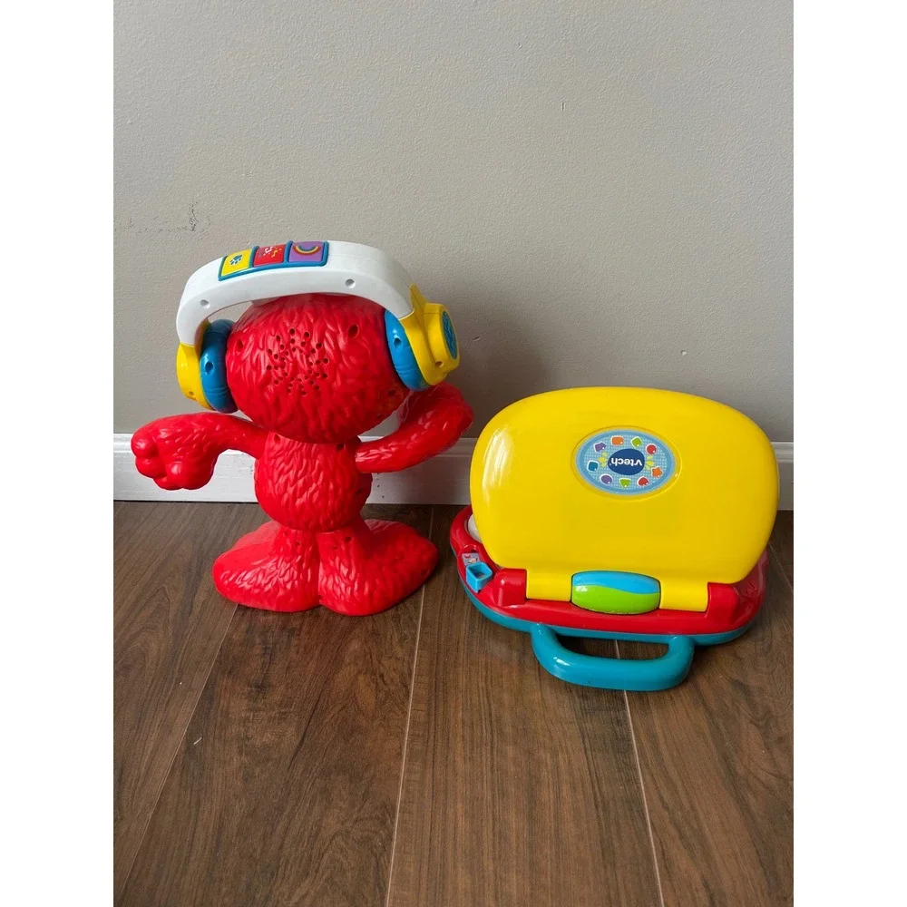 Sesame Street Lets Dance Elmo & VTech Brilliant Baby Laptop Learning Toy Bundle